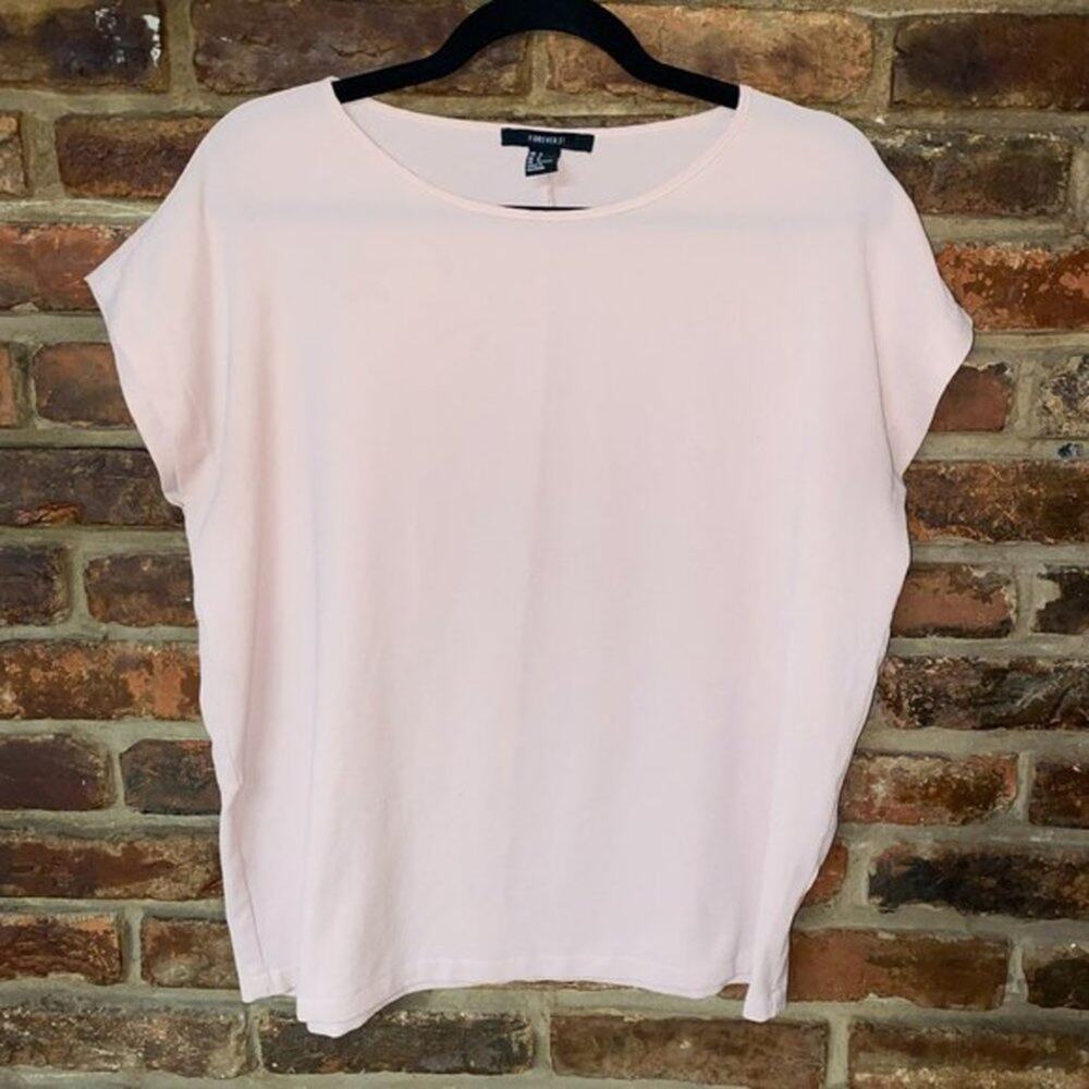 Forever 21 Light Pink Dolman Sleeve Blouse
